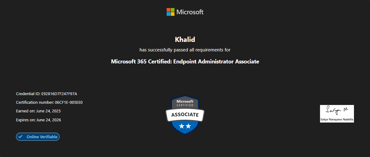 Microsoft 365 Endpoint Administrator
